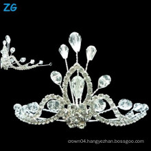 Fashion crystal beauty pageant crowns, crystal wedding crown